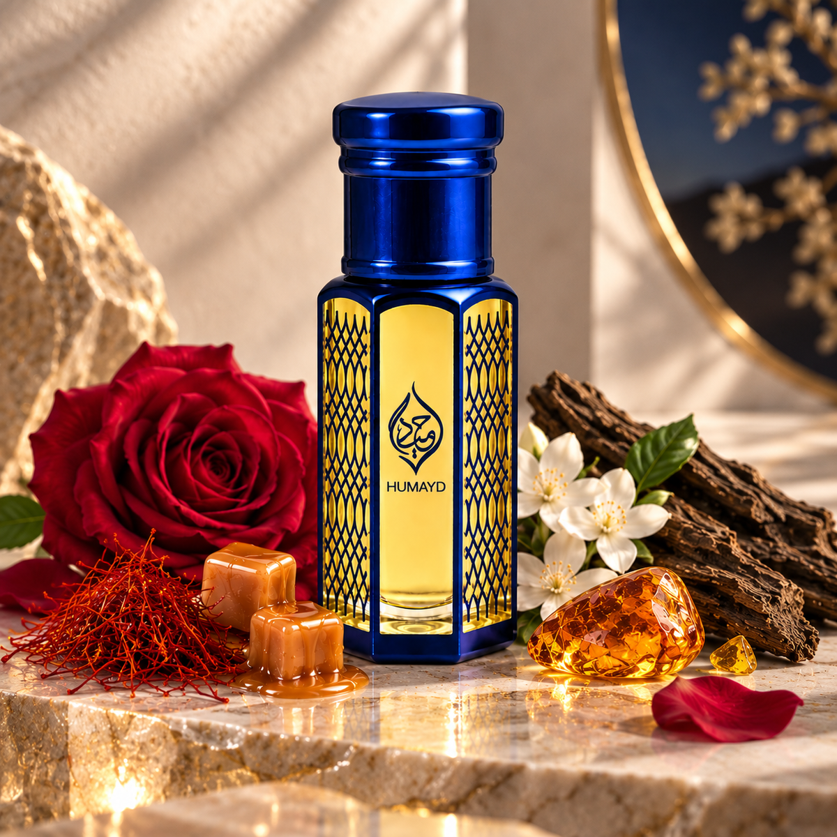 HUMAYD Mukhallat Emirates Perfume Oil Unisex | Floral Spicy Arabian Attar 6ml