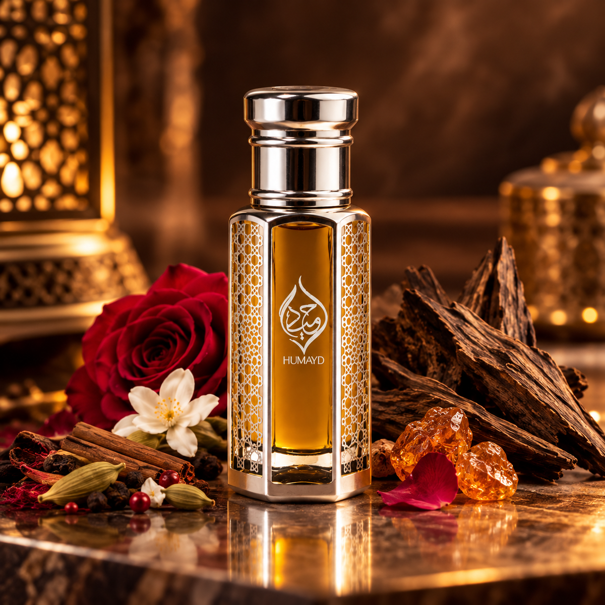 HUMAYD Oud Mukhallat Perfume Oil Unisex | Arabian Spicy Roll On Fragrance 6ml