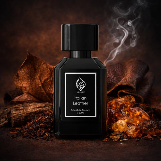 Italian Leather Tobacco Leather Mens Fragrance Extrait de Parfum Humayd 50ml