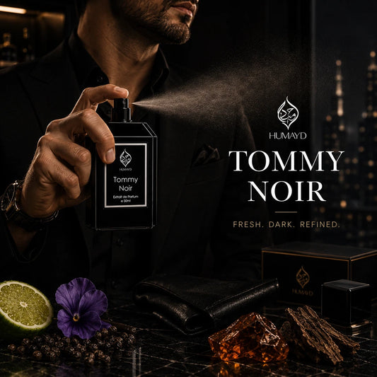 Tommy Noir Mens Perfume Woody Spicy Leather Niche Extrait de Parfum Humayd 50ml