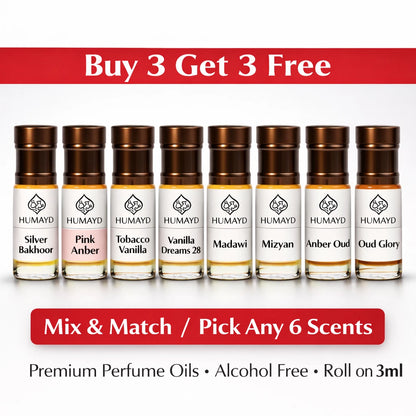 HUMAYD Perfume Oil Unisex | Musk | Oud | Attar | Fragrance | Roll On | Choose Any Scent 3ml