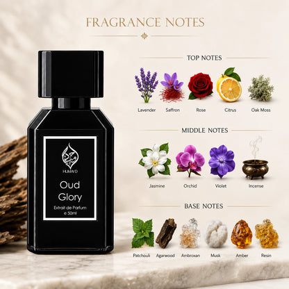 HUMAYD Oud Glory Extrait de Parfum Men | Arabian Woody Spicy Oud 50ml