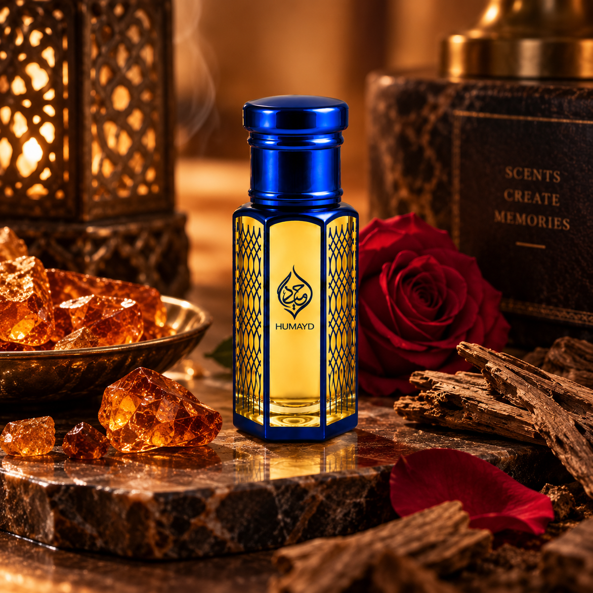 HUMAYD Amber Musk Perfume Oil Unisex | Roll On Attar Alcohol Free Fragrance 6ml