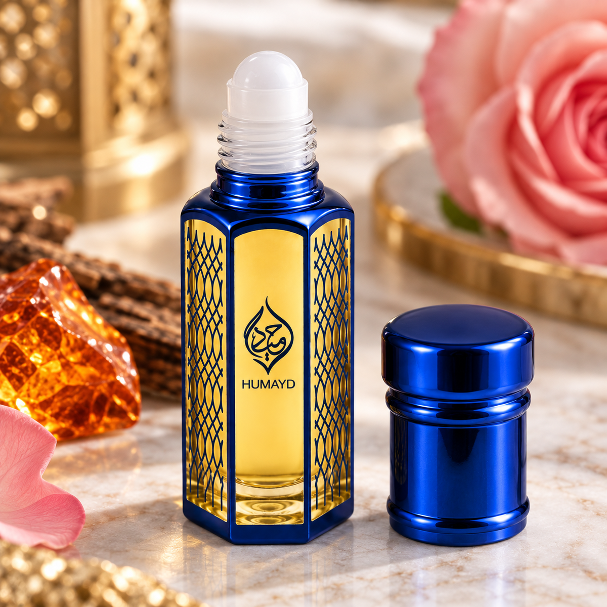 HUMAYD Amber Musk Perfume Oil Unisex | Roll On Attar Alcohol Free Fragrance 6ml