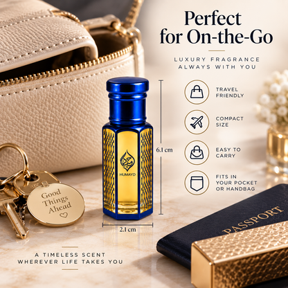 HUMAYD Amber Musk Perfume Oil Unisex | Roll On Attar Alcohol Free Fragrance 6ml