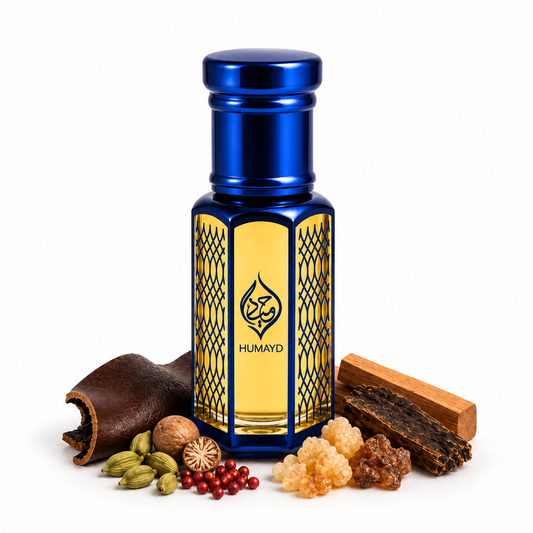 HUMAYD Amber Leather Perfume Oil Men | Concentrated Oud Roll-On 6ml