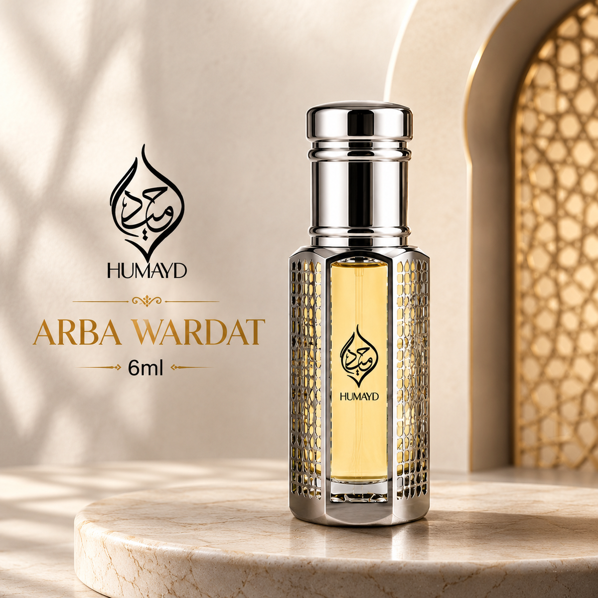 HUMAYD Arba Wardat Perfume Oil Unisex | Fresh Floral Fragrance Attar 6ml
