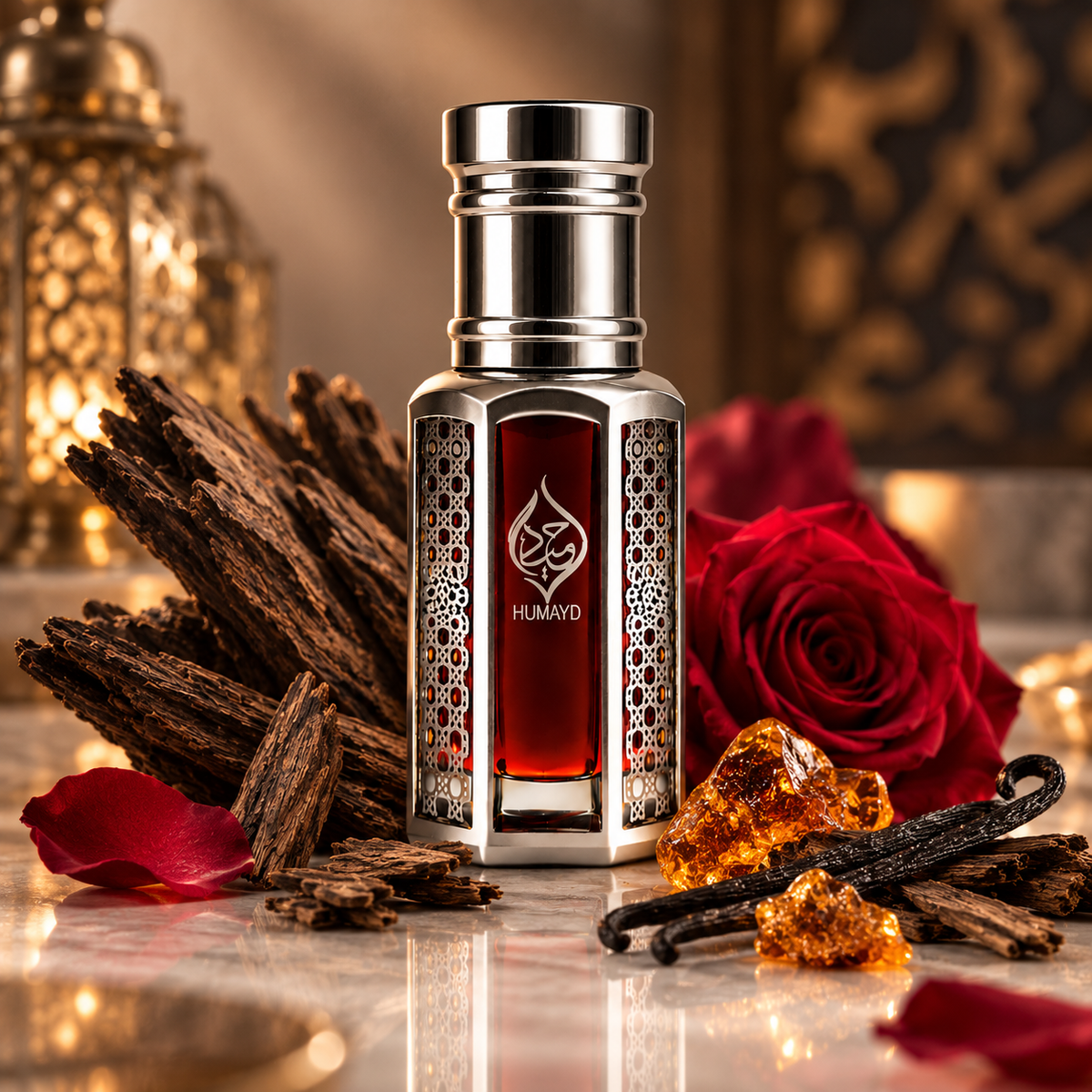 HUMAYD Dehnal Oud Cambodi Perfume Oil | Long-Lasting Sweet Agarwood Oud 6ml