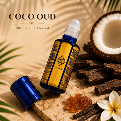 HUMAYD Coco Oud Perfume Oil Unisex | Arabian Coconut Attar Alcohol-Free 6ml