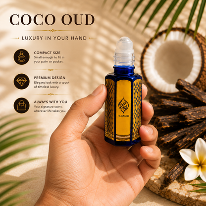 HUMAYD Coco Oud Perfume Oil Unisex | Arabian Coconut Attar Alcohol-Free 6ml