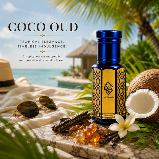 HUMAYD Coco Oud Perfume Oil Unisex | Arabian Coconut Attar Alcohol-Free 6ml