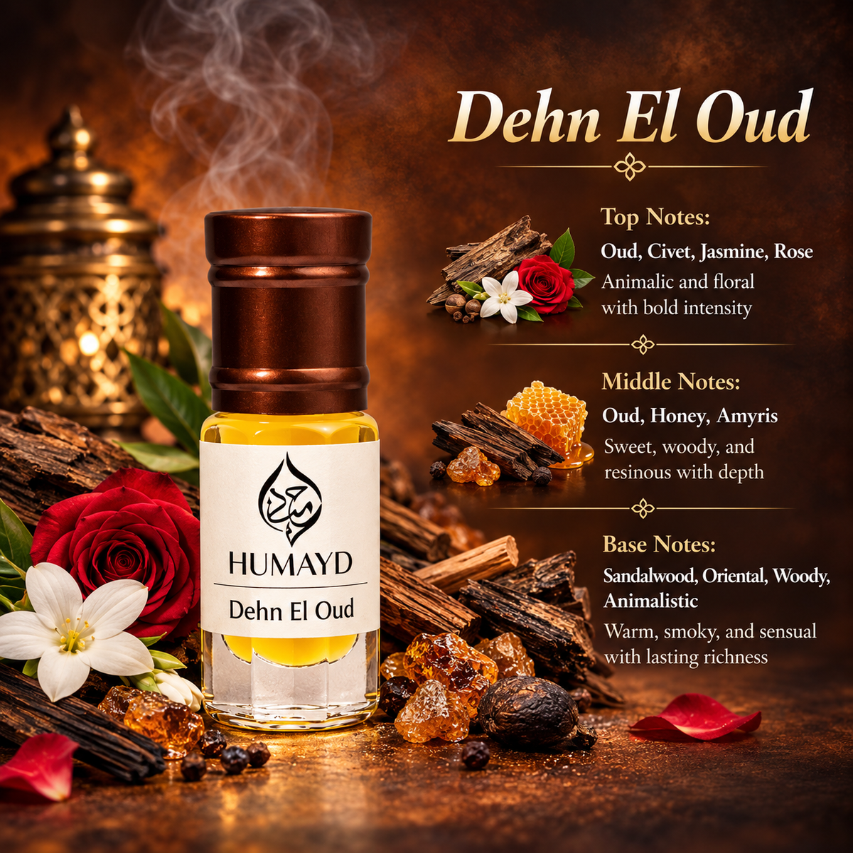 HUMAYD Perfume Oil Unisex | Musk | Oud | Attar | Fragrance | Roll On | Choose Any Scent 3ml