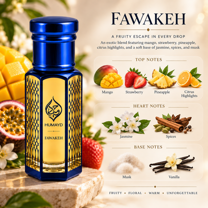 HUMAYD Fawakeh Perfume Oil Unisex | Concentrated Alcohol Free Fragrance 6ml