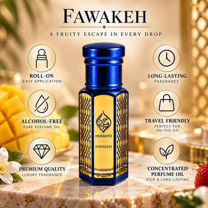HUMAYD Fawakeh Perfume Oil Unisex | Concentrated Alcohol Free Fragrance 6ml