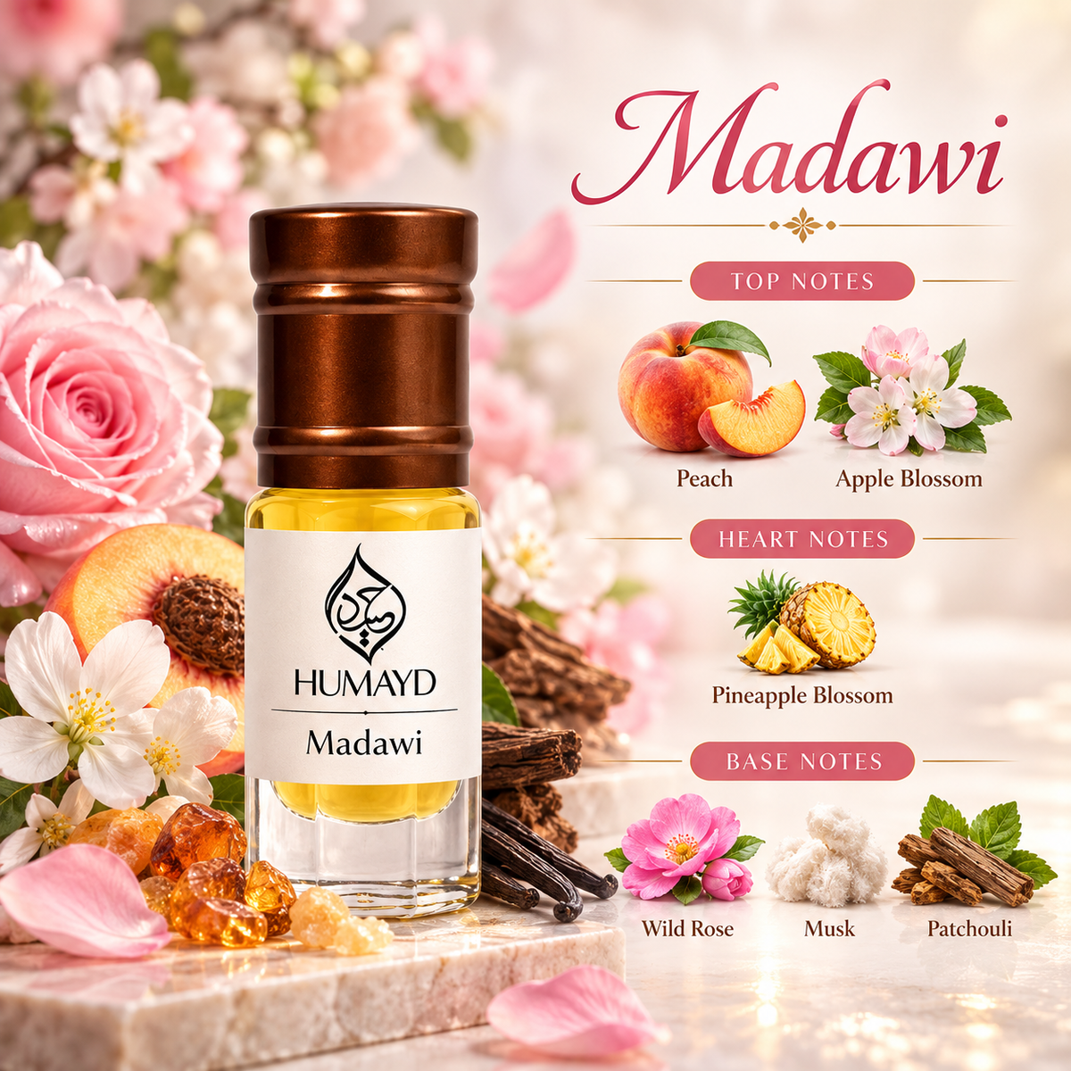 HUMAYD Perfume Oil Unisex | Musk | Oud | Attar | Fragrance | Roll On | Choose Any Scent 3ml