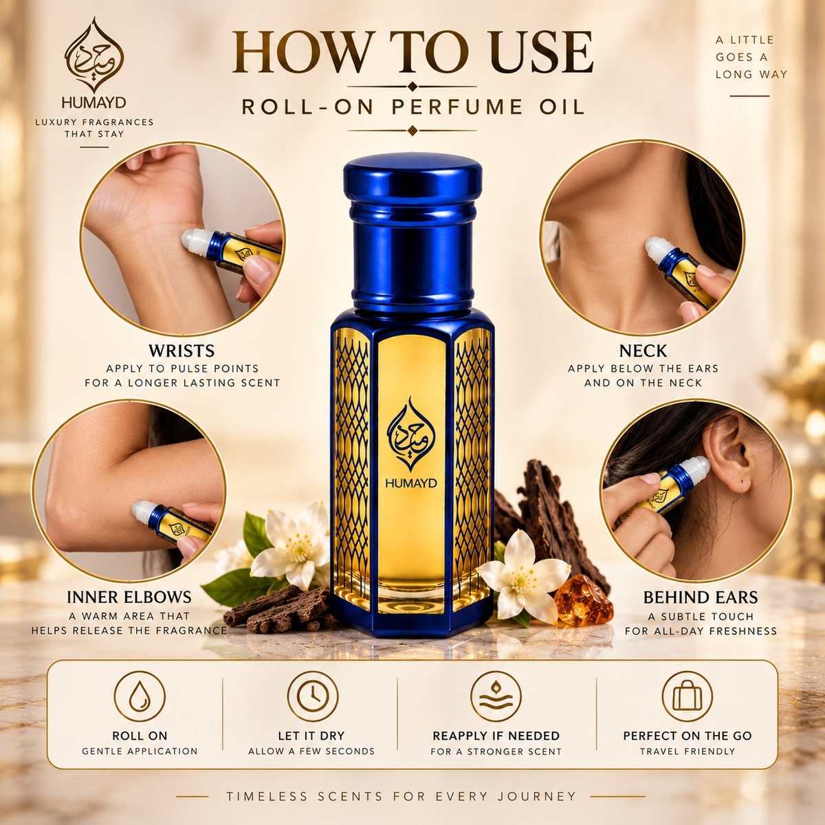 HUMAYD Mizyan Perfume Oil Unisex | Concentrated Arabian Attar Roll On 6ml
