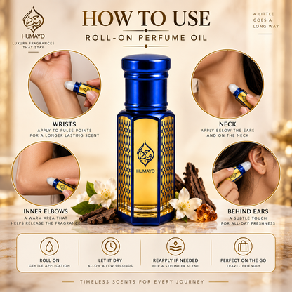 HUMAYD Mizyan Perfume Oil Unisex | Concentrated Arabian Attar Roll On 6ml