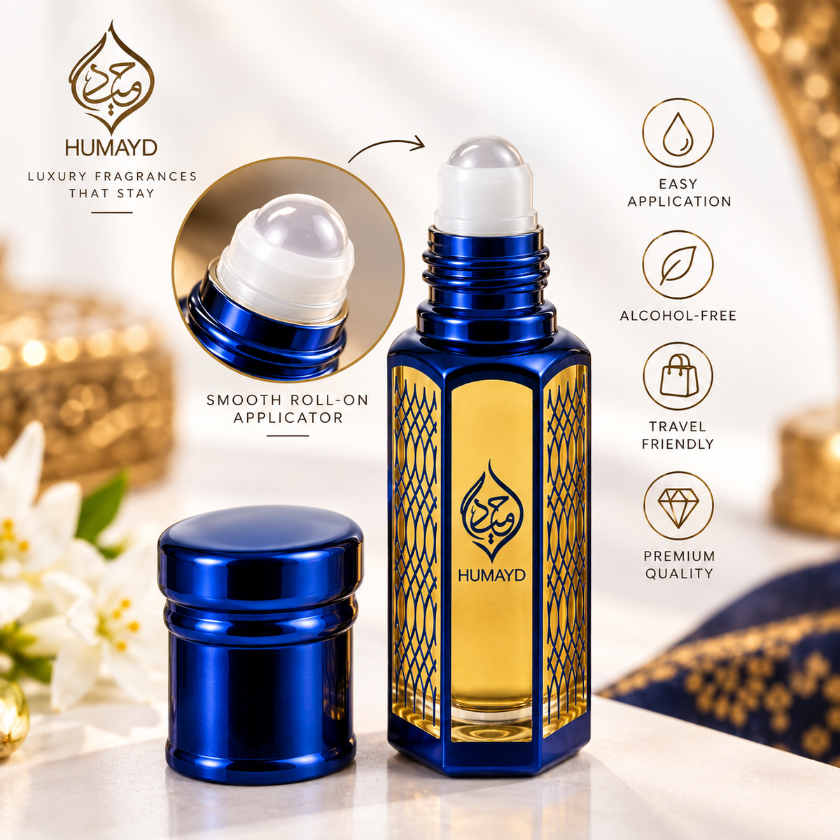 HUMAYD Mizyan Perfume Oil Unisex | Concentrated Arabian Attar Roll On 6ml