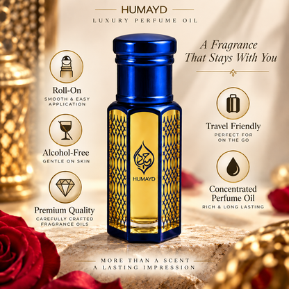 HUMAYD Mukhallat Emirates Perfume Oil Unisex | Floral Spicy Arabian Attar 6ml