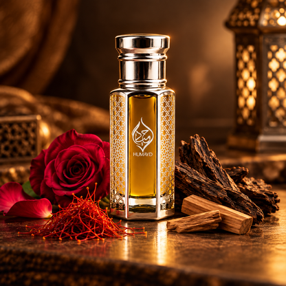 HUMAYD Mukhallat Malaki Perfume Oil | Concentrated Oud Spicy Arabian Roll On 6ml