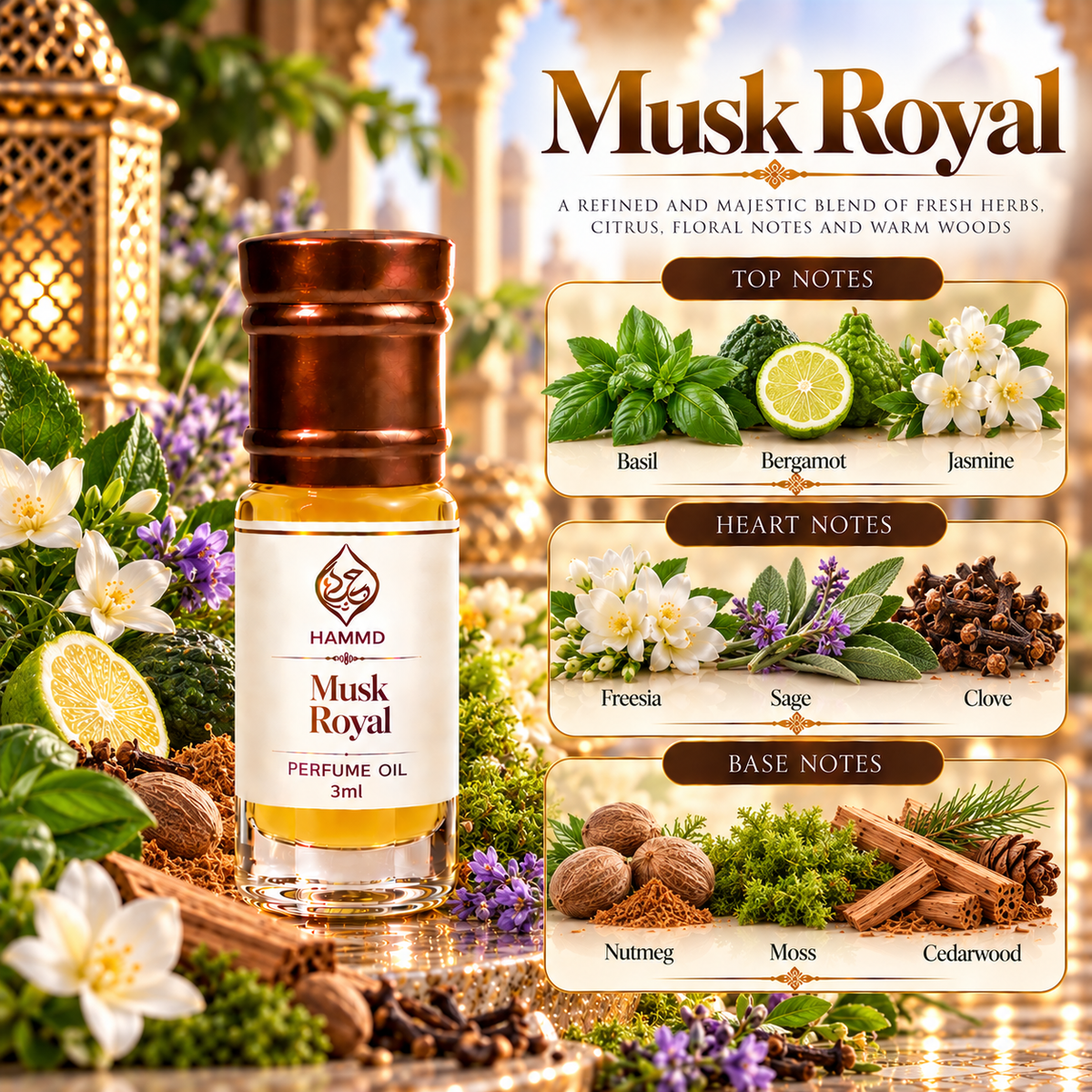 HUMAYD Perfume Oil Unisex | Musk | Oud | Attar | Fragrance | Roll On | Choose Any Scent 3ml