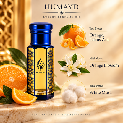 HUMAYD Orange Musk Perfume Oil Unisex | Concentrated Attar Alcohol Free 6ml