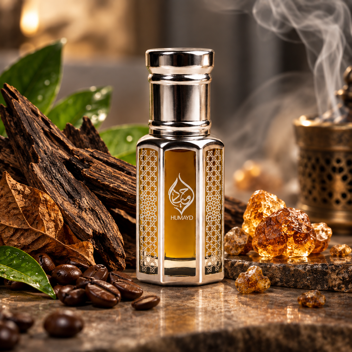 HUMAYD Oud Afghan Perfume Oil Men | Concentrated Oud Roll On Fragrance 6ml