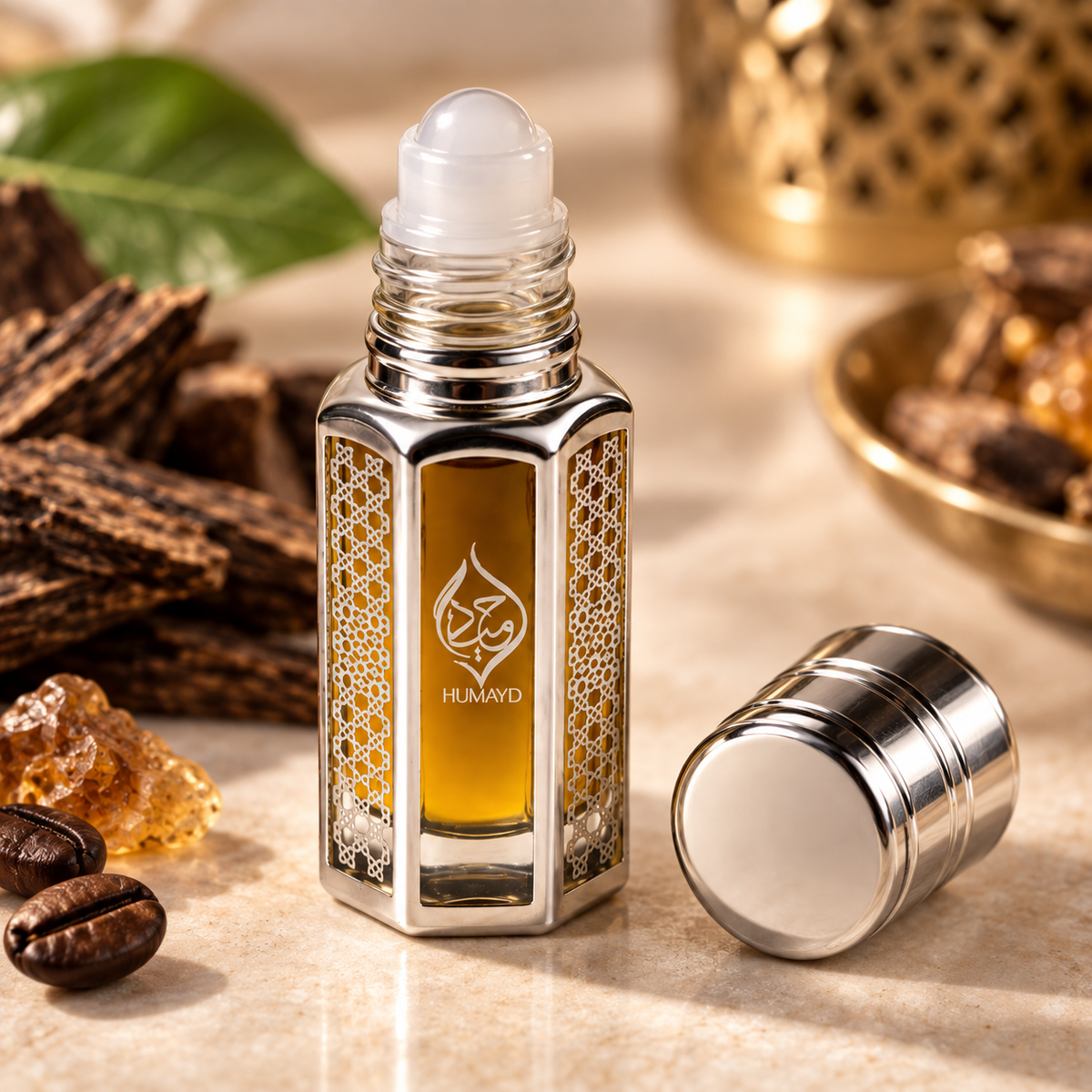 HUMAYD Oud Afghan Perfume Oil Men | Concentrated Oud Roll On Fragrance 6ml