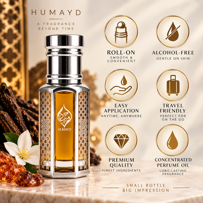 HUMAYD Oud Glory Perfume Oil Unisex | Concentrated Oud Arabian Roll On 6ml