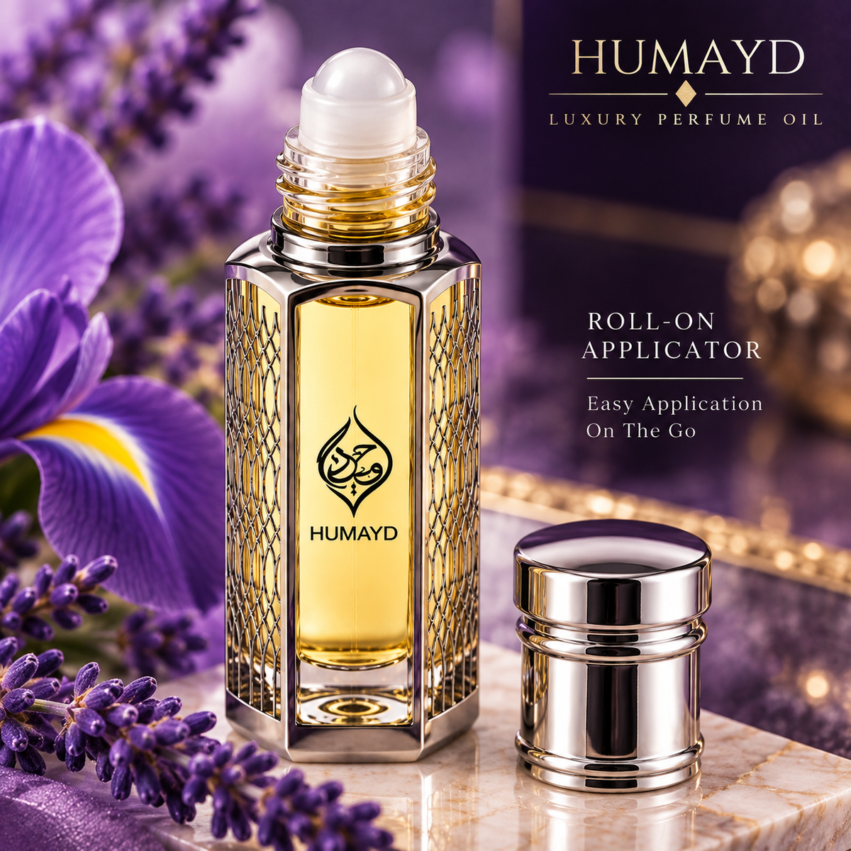 HUMAYD Oud Lavender Perfume Oil Unisex | Roll On Alcohol Free Fragrance 6ml