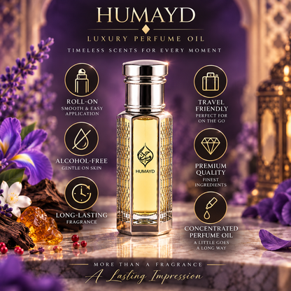 HUMAYD Oud Lavender Perfume Oil Unisex | Roll On Alcohol Free Fragrance 6ml