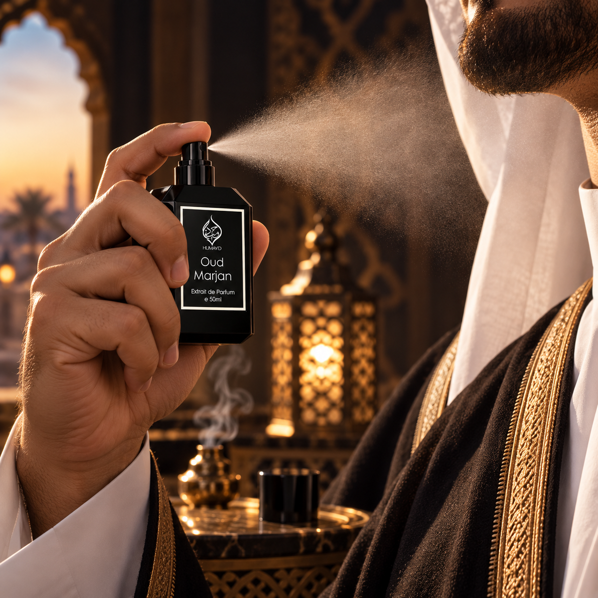 HUMAYD Oud Marjan Extrait de Parfum Unisex | Arabian Perfume Fragrance 50ml