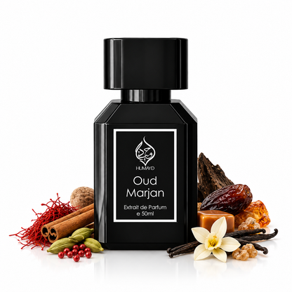 HUMAYD Oud Marjan Extrait de Parfum Unisex | Arabian Perfume Fragrance 50ml