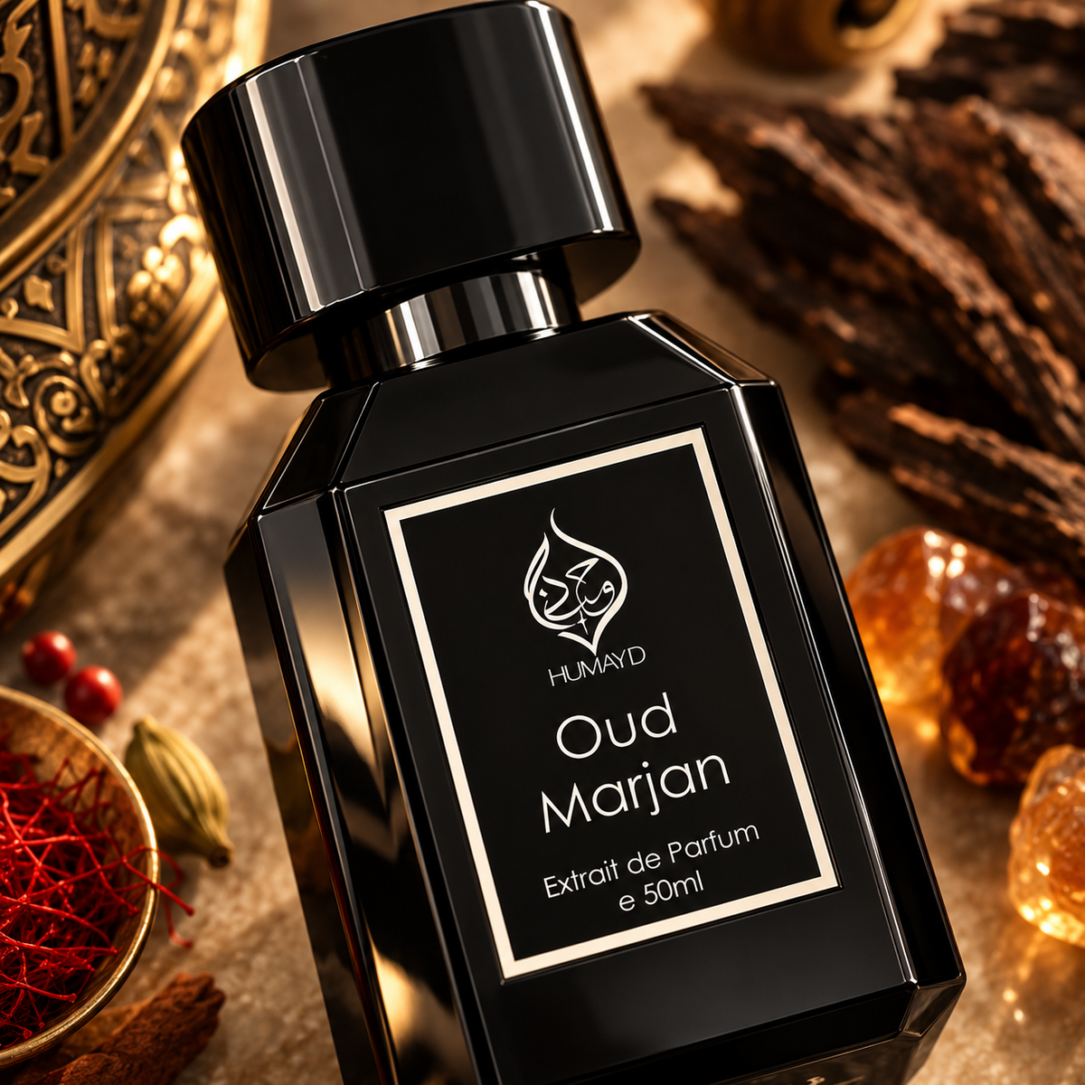 HUMAYD Oud Marjan Extrait de Parfum Unisex | Arabian Perfume Fragrance 50ml
