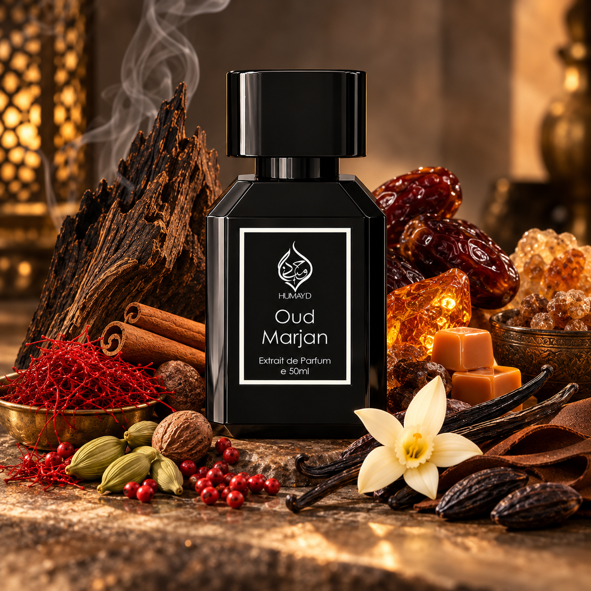 HUMAYD Oud Marjan Extrait de Parfum Unisex | Arabian Perfume Fragrance 50ml