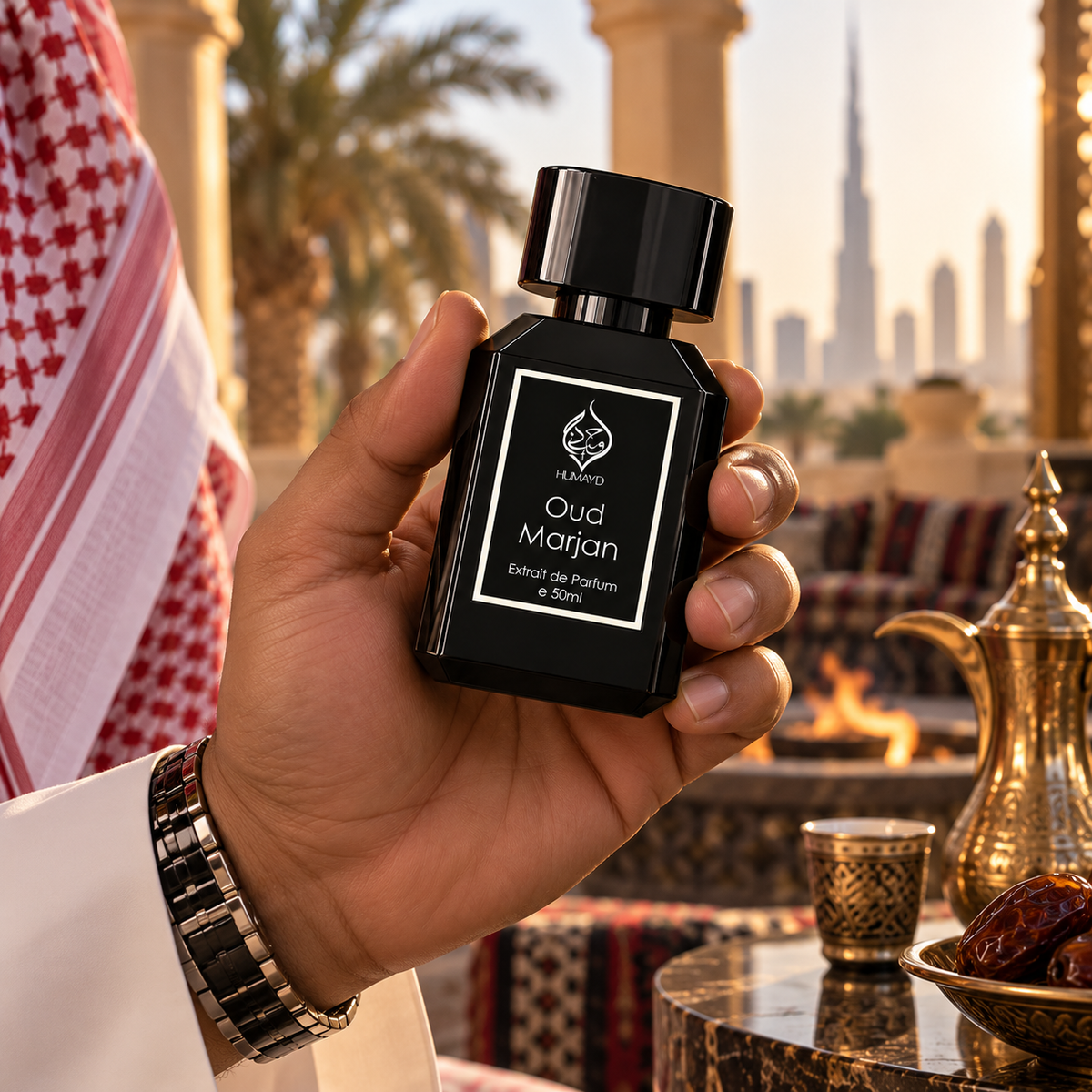 HUMAYD Oud Marjan Extrait de Parfum Unisex | Arabian Perfume Fragrance 50ml