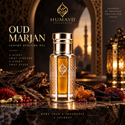 HUMAYD Oud Marjan Perfume Oil Unisex | Roll On Arabian Fragrance 6ml