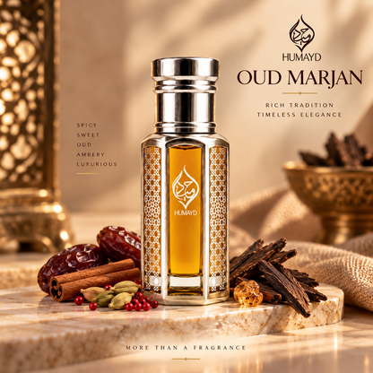 HUMAYD Oud Marjan Perfume Oil Unisex | Roll On Arabian Fragrance 6ml