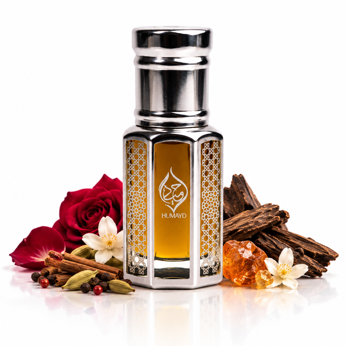 HUMAYD Oud Mukhallat Perfume Oil Unisex | Arabian Spicy Roll On Fragrance 6ml