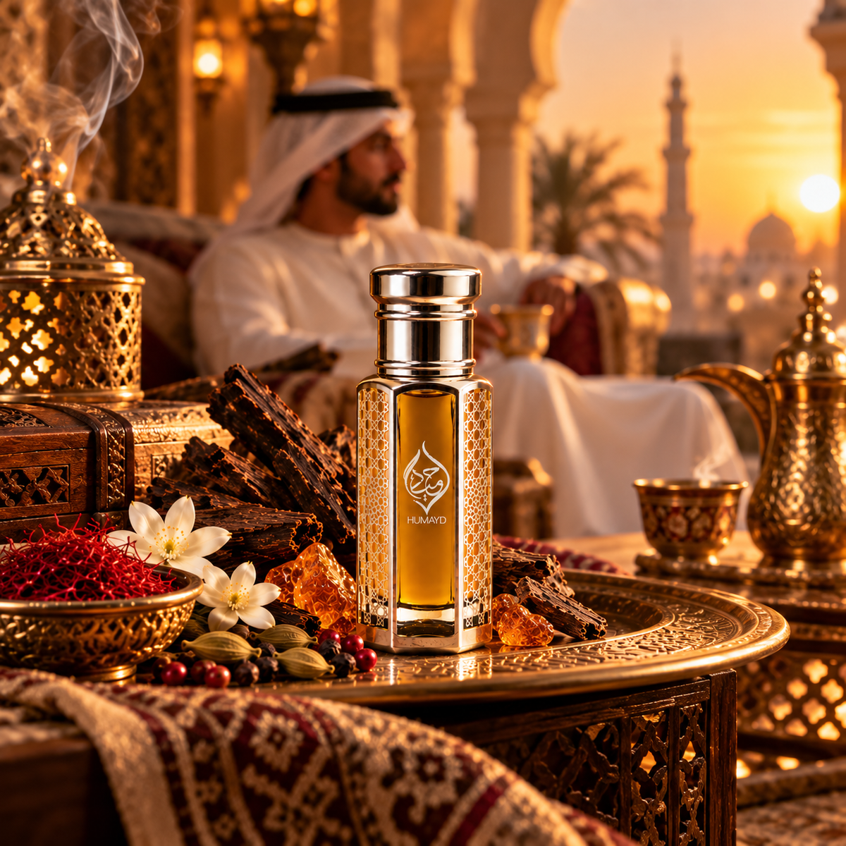 HUMAYD Oud Mukhallat Perfume Oil Unisex | Arabian Spicy Roll On Fragrance 6ml