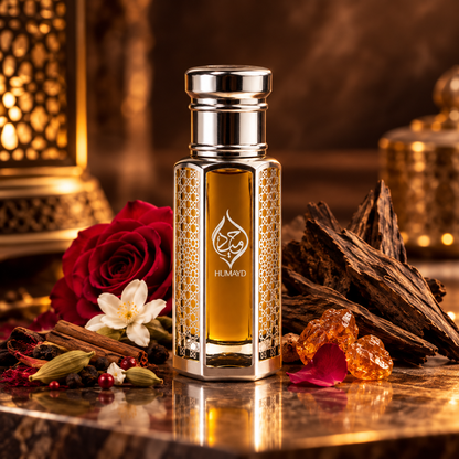 HUMAYD Oud Mukhallat Perfume Oil Unisex | Arabian Spicy Roll On Fragrance 6ml