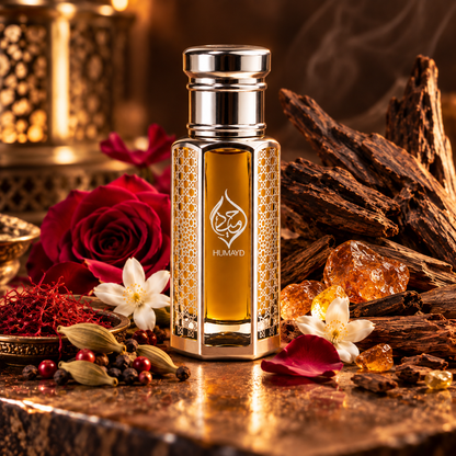 HUMAYD Oud Mukhallat Perfume Oil Unisex | Arabian Spicy Roll On Fragrance 6ml