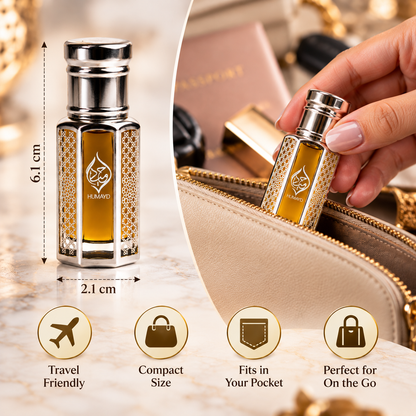HUMAYD Oud Mukhallat Perfume Oil Unisex | Arabian Spicy Roll On Fragrance 6ml