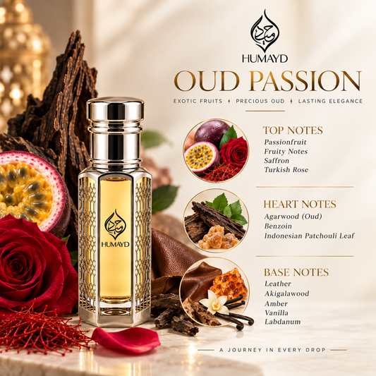 HUMAYD Oud Passion Perfume Oil Unisex | Roll-On Arabian Oud Fragrance 6ml