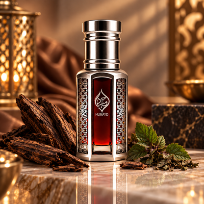 HUMAYD Oud Patchouli Perfume Oil | Pure Alcohol Free Roll On Arabian Oud 6ml