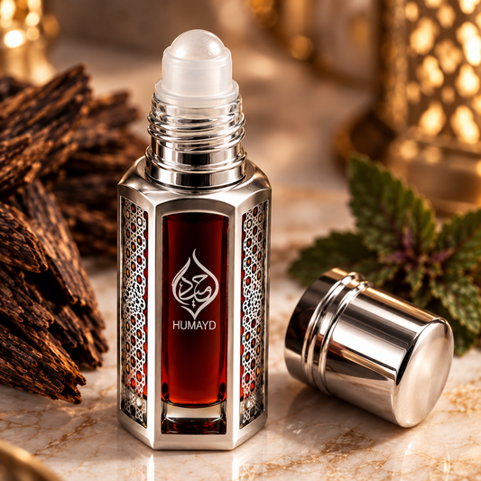 HUMAYD Oud Patchouli Perfume Oil | Pure Alcohol Free Roll On Arabian Oud 6ml