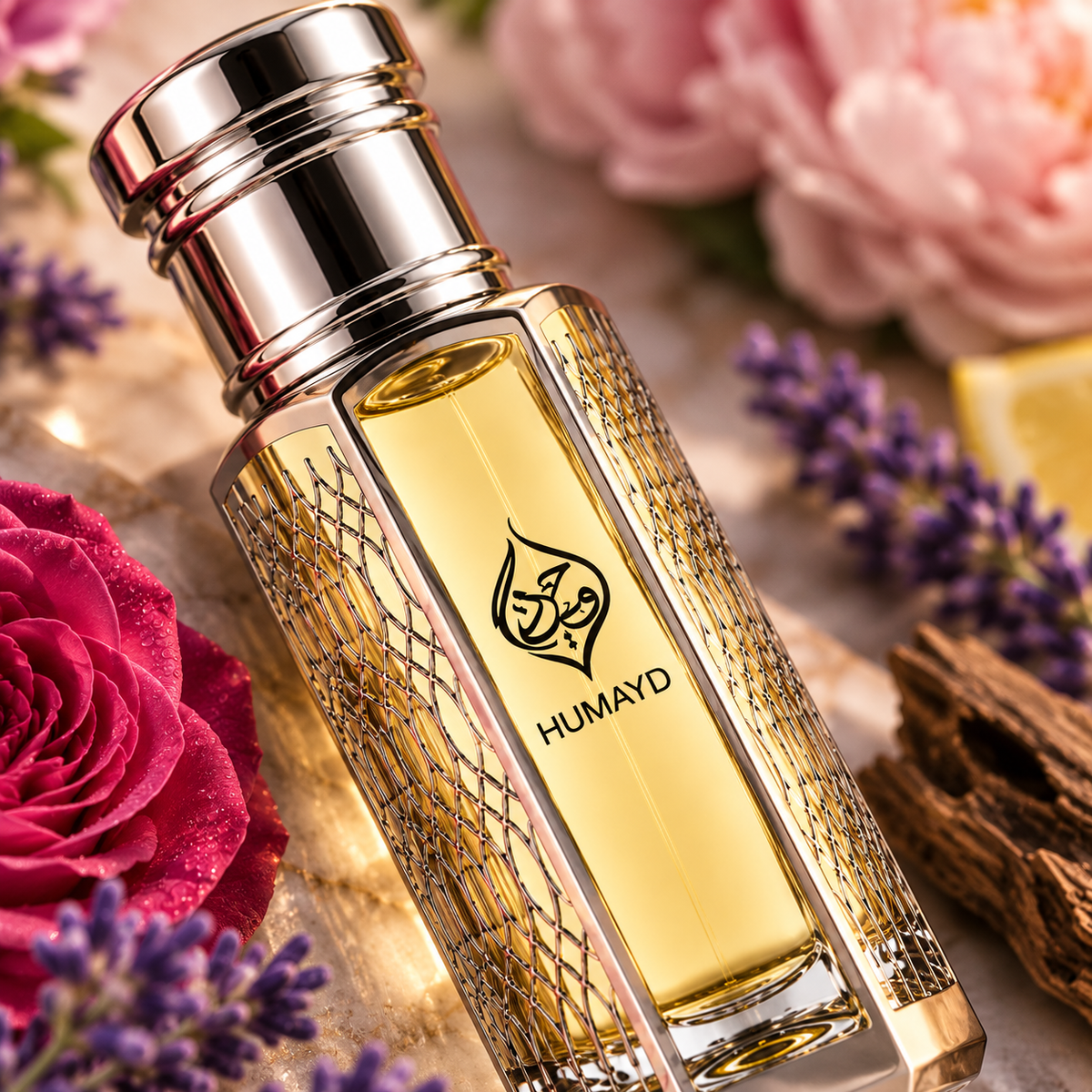 HUMAYD Oud Roses Perfume Oil Unisex | Roll On Alcohol Free Fragrance 6ml