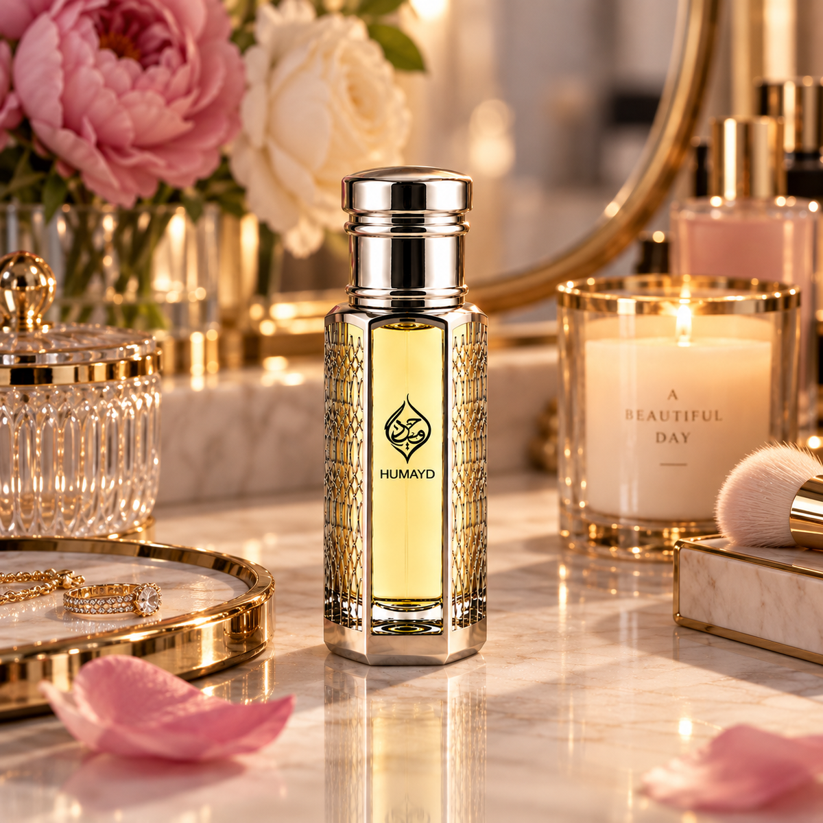 HUMAYD Oud Roses Perfume Oil Unisex | Roll On Alcohol Free Fragrance 6ml