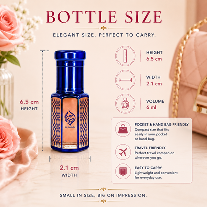 HUMAYD Pink Musk Perfume Oil Unisex | Concentrated Musk Alcohol-Free Attar 6ml
