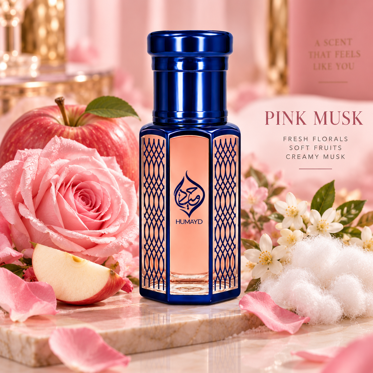 HUMAYD Pink Musk Perfume Oil Unisex | Concentrated Musk Alcohol-Free Attar 6ml